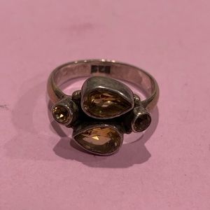 sterling silver ring with citrine